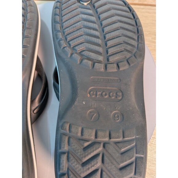 Crocs Crocband Flip Flop Sandals Women's Black Slip-On Lightweight Thong Size 9 - Picture 8 of 8